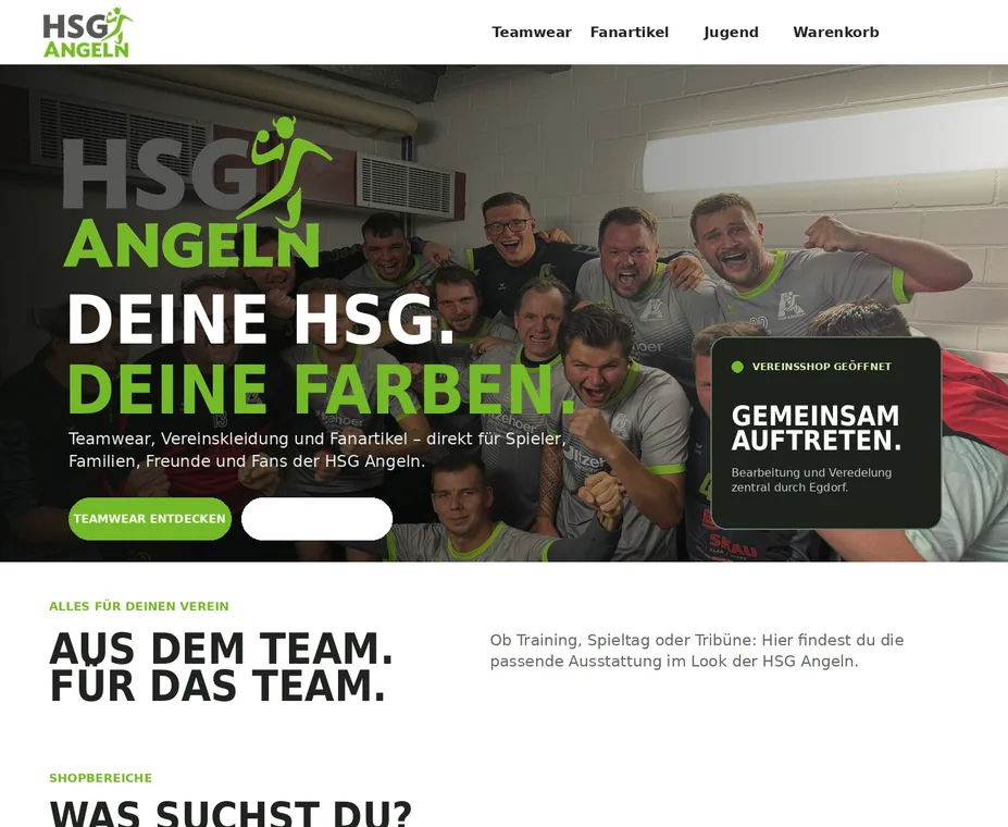Beispiel eines individuellen Vereinsshops